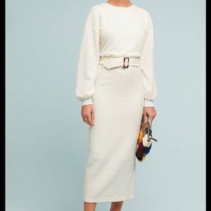 Anthropologie Dolan Beautiful belted  boucle column dress.